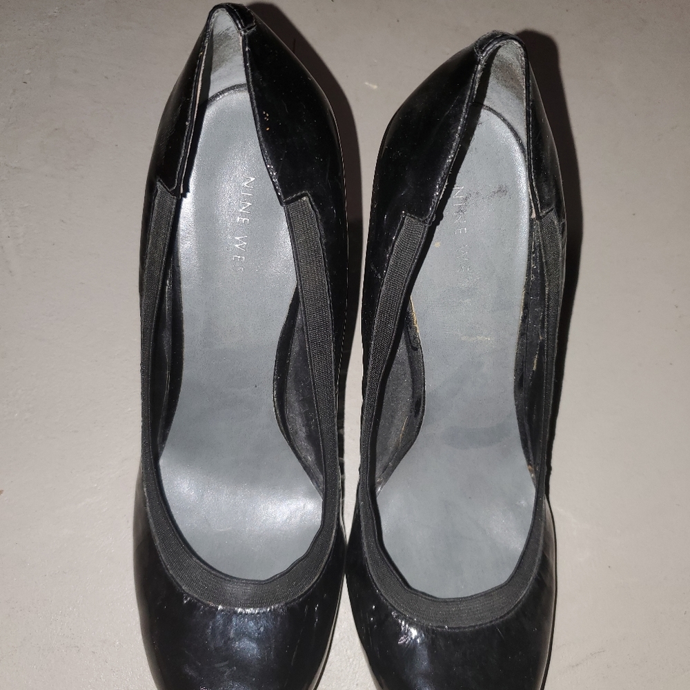 NINE WEST WOMENS HEELS 10M BLACK
